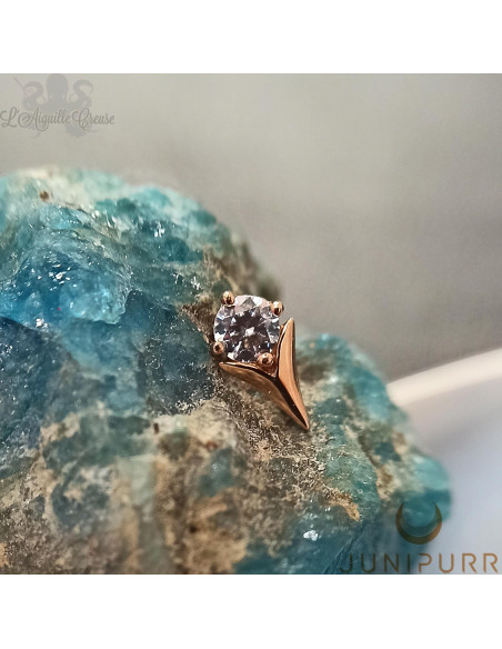 Accessoire 'Tulip' et or rose 14 carats Threadless Junipurr