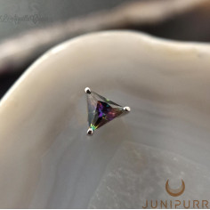 Prince Mystic Threadless Junipurr en or blanc 14 carats et Topaze