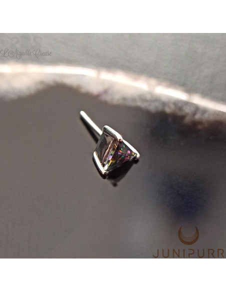 Prince Mystic Threadless Junipurr en or blanc 14 carats et Topaze