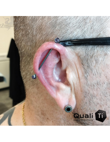 Accessoire QualiTi en titane & Améthyste de 4 mm , pour 1.6 mm