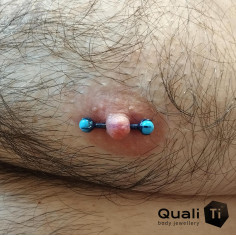 Accessoire QualiTi en titane & fausse turquoise de 4 mm , pour 1.6 mm 2