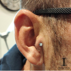 Zircon griffé Invictus en titane pvd noir - pour 1.2 mm 2