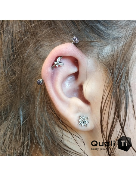 Accessoire QualiTi en titane & Améthyste de 4 mm , pour 1.6 mm