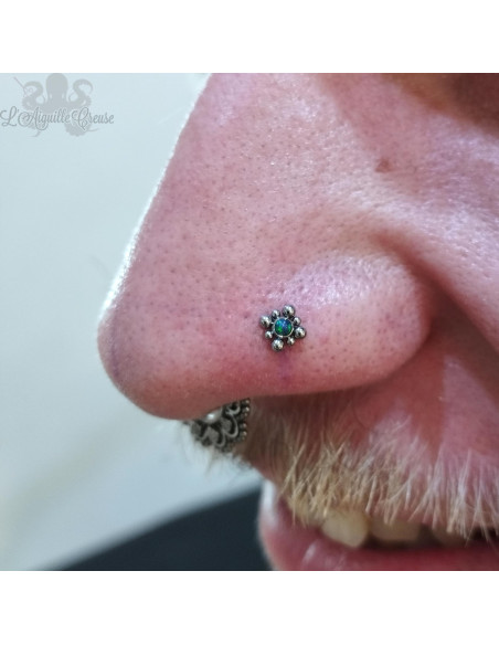 Accessoire en titane et opale synthétique pour 1 ou 1.2 mm