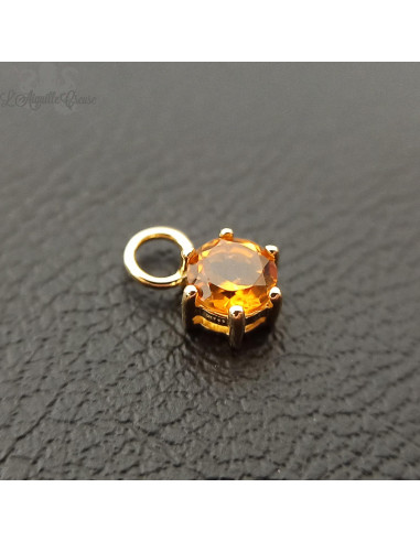 Charme Citrine et or jaune 18 carats