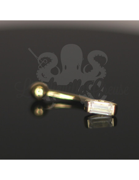 Bijou d'arcade en Or jaune 18 carats & zircon blanc
