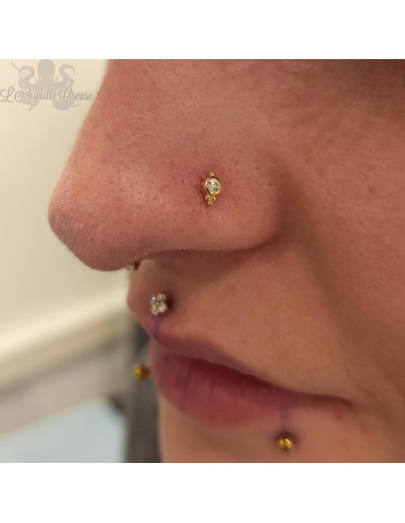 Accessoire en Or 18 carats & zircon premium, pour bijou en 1 ou 1.2 mm