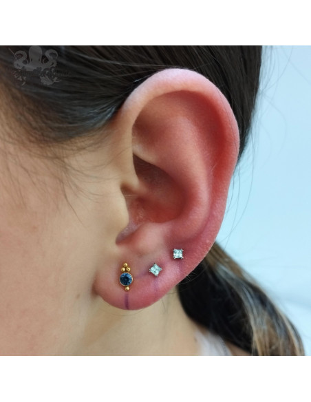 Cristal Swarovski en titane pvd or pour 1 ou 1.2 mm