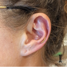 Barre curve en or 14 carats Threadless - Invictus 2