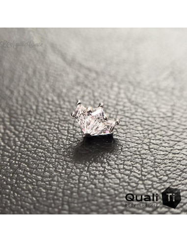 Accessoire QualiTi en titane et zircons premiums, pour 1 ou 1.2 mm
