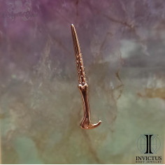 Baguette de Lord Voldemort en or rose 14 carats  Threadless - Invictus