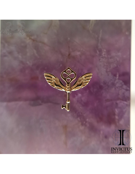 Clef ailée en or 14 carats  Threadless - Invictus