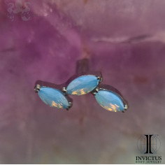 Accessoire Invictus en titane et opalites  - threadless