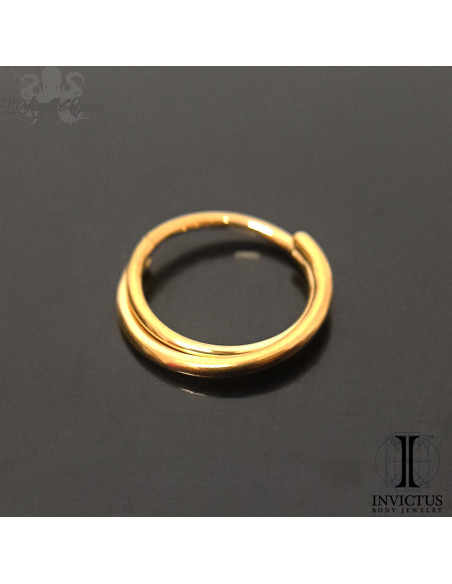 Anneau segmenté en titane pvd or 24 carats Invictus, ouverture facile