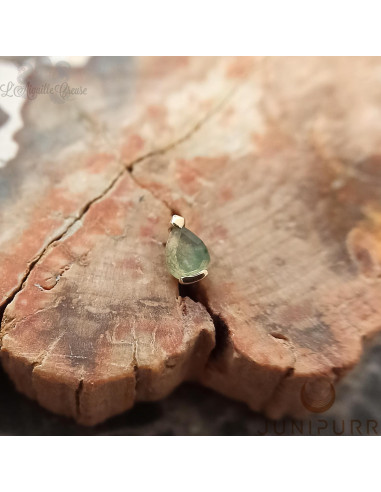 Unna Threadless Junipurr en or jaune 14 carats et Agate mousse