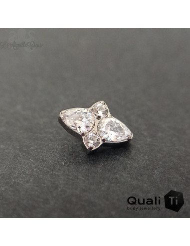 Accessoire Duo QualiTi en titane & zircons - pour 1 ou 1.2 mm