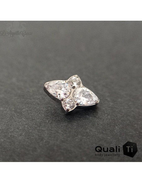 Accessoire Duo QualiTi en titane & zircons - pour 1 ou 1.2 mm