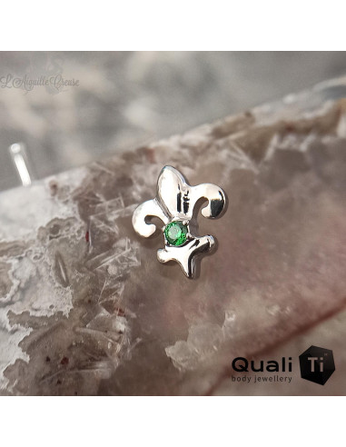 Fleur de lys QualiTi en titane & zircon premium- pour 1 ou 1.2 mm