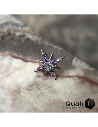 Etoile QualiTi en titane & zircons premiums- pour 1 ou 1.2 mm