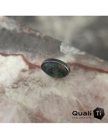 Accessoire QualiTi en titane et agate mousse, pour 1 ou 1.2 mm
