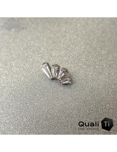 Cluster 'Estera' QualiTi en titane et zircon premium, pour 1 ou 1.2 mm