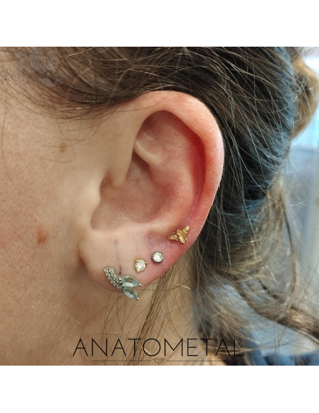 Abeille en or jaune 18 carats ANATOMETAL Threadless