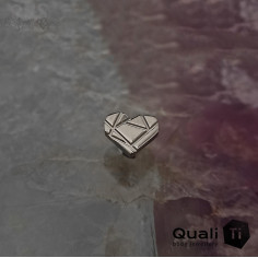 Coeur stylisé en titane Threadless - QualiTi