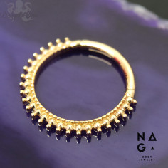 Anneau en or jaune 14k Naga Jewelery