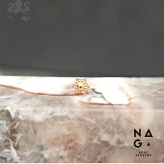 Mandala et or jaune 14 carats  threadless - NAGA BODY JEWELRY 2