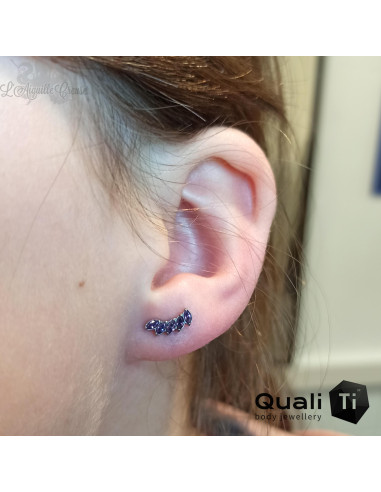 Accessoire QualiTi en titane et zircons premiums, pour 1 ou 1.2 mm