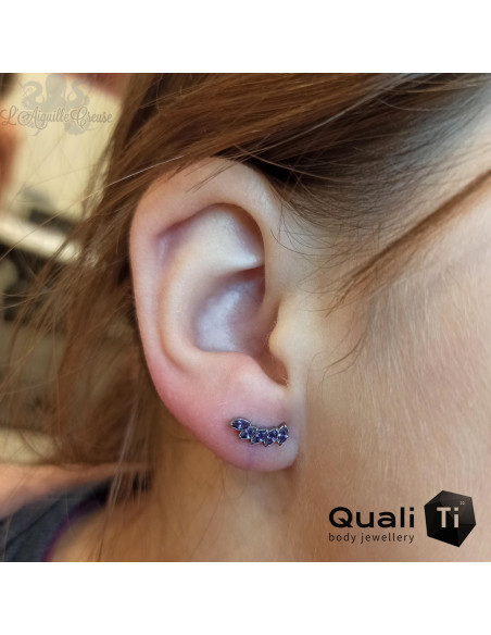 Accessoire QualiTi en titane et zircons premiums, pour 1 ou 1.2 mm