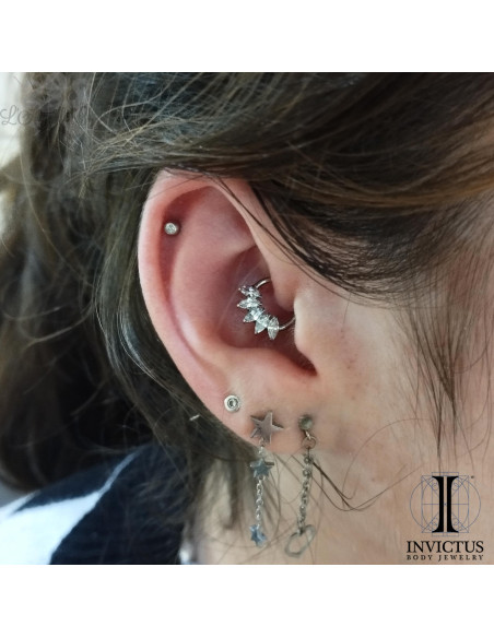 Anneau segmenté  titane Invictus, ouverture facile