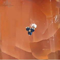 Trèfle en or jaune 18 carats et pierres fines - Threadless 2