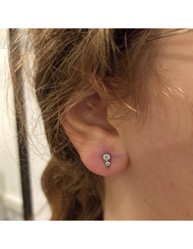 Accessoire en titane orné de zircons premiums- pour 1 ou 1.2 mm