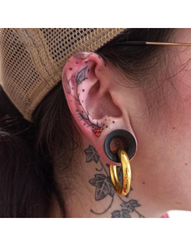 Anneau segmenté plaqué or, ouverture facile