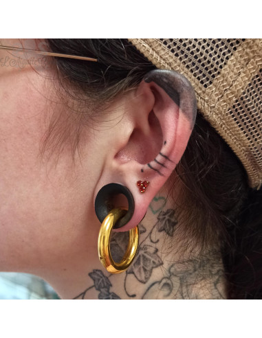 Anneau segmenté plaqué or, ouverture facile