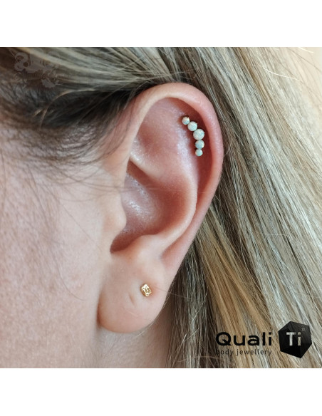 Accessoire QualiTi en titane et opales synthétiques, pour 1 ou 1.2 mm