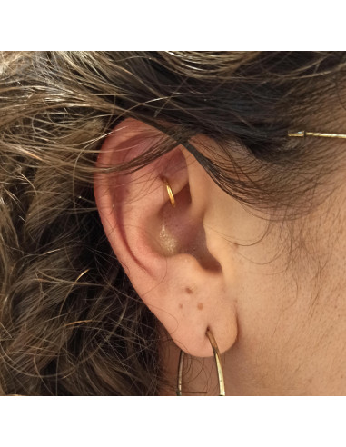 Anneau segmenté plaqué or, ouverture facile