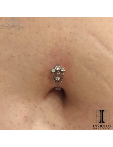 Accessoire Invictus en titane et zircons premiums - threadless