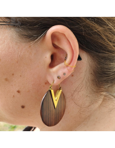 Charm chainette pvd rose gold pour lier deux piercings