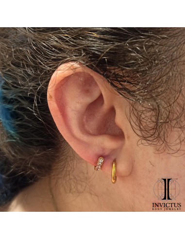 Anneau segmenté en titane pvd or 24 carats Invictus, ouverture facile