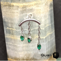 Accessoire QualiTi en titane et zircons premiums, pour 1 ou 1.2 mm