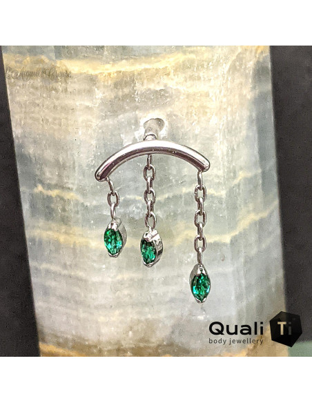 Accessoire QualiTi en titane et zircons premiums, pour 1 ou 1.2 mm
