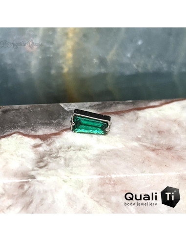 Zircon baguette QualiTi en titane- pour 1 ou 1.2 mm
