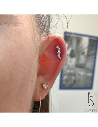 Serpentium en titane & cristaux Swarovski IS - threadless