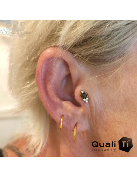 Accessoire QualiTi en titane et zircons premiums, pour 1 ou 1.2 mm