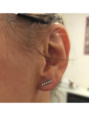 Accessoire en titane orné de zircons premiums - pour 1 ou 1.2 mm