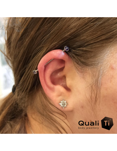 Accessoire QualiTi en titane & Améthyste de 4 mm , pour 1.6 mm