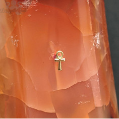 Croix d'Ankh en or jaune 18 carats Threadless