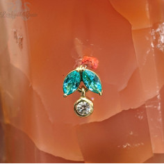 Accessoire en or jaune 18 carats et pierres fines Threadless